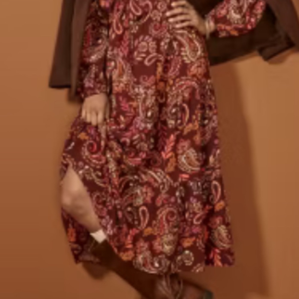 St Johns Bay NWT Lightweight Paisley Bohemian Print Dress - Picture 5 of 15